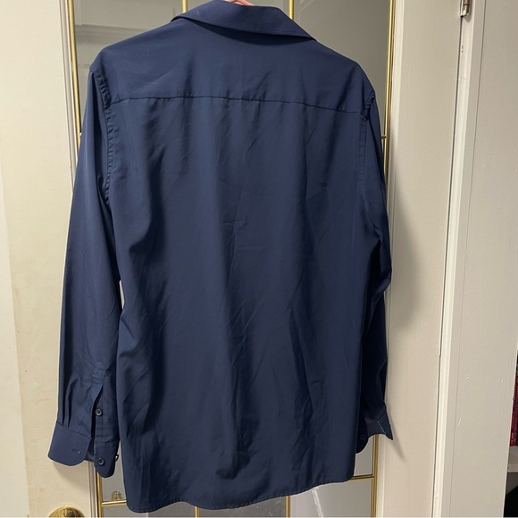 Tom Blaine Large  Men's Deep Blue Button Down Shirt - Picture 9 of 10